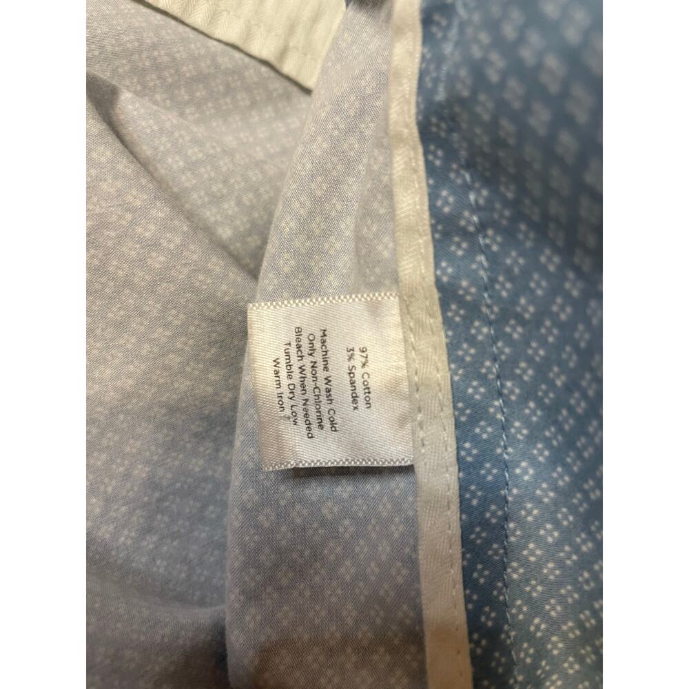 Talbots Baby Blue Cottage Print Side Zip Closure Semi Stretch Capri Pants 16 - Picture 4 of 12